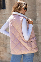 Fleece Lined Quilted Vest Coats