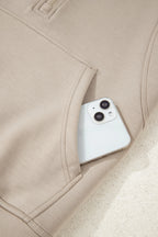 Jet Stream Half Zip Thumbhole Sleeve Hoodie Active Pants 2pcs Outfit