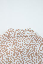 Pink Leopard Striped Western Casual Shirt