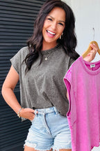 Mineral Wash Boxy Fit Cotton Tank Top