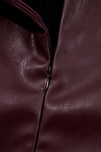 Wild Ginger Vegan Leather Sleeveless Mini Dress