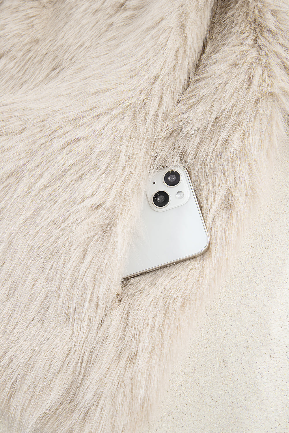 Jet Stream Luxurious Faux Fur Large Collar Winter Coat