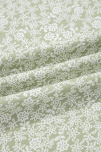 Green Smocked Bodice Square Neck Sleeveless Floral Jumpsuit