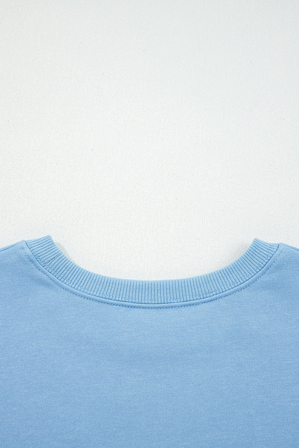 Beau Blue Floral Patchwork Drop Shoulder Pullover and Sweatpants Lounge Set