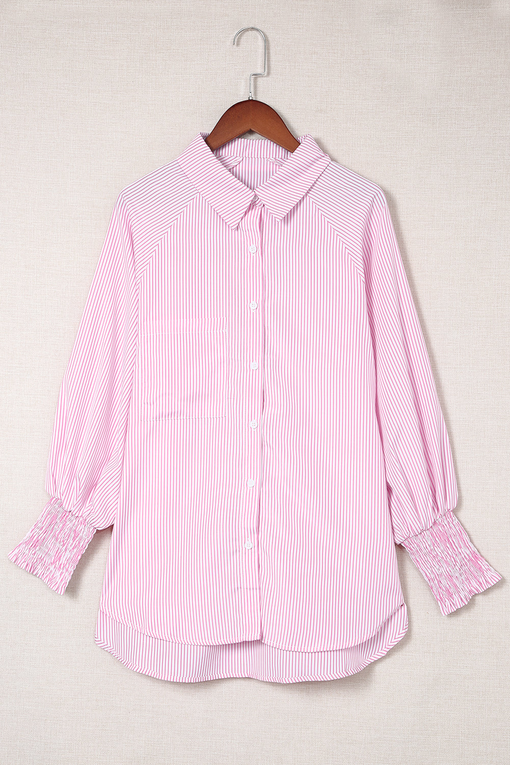 White Floral Lace Hollow-out Splicing Crinkled Shirt