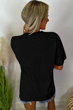 Light Blue MAMA Letter Graphic Neon T Shirt