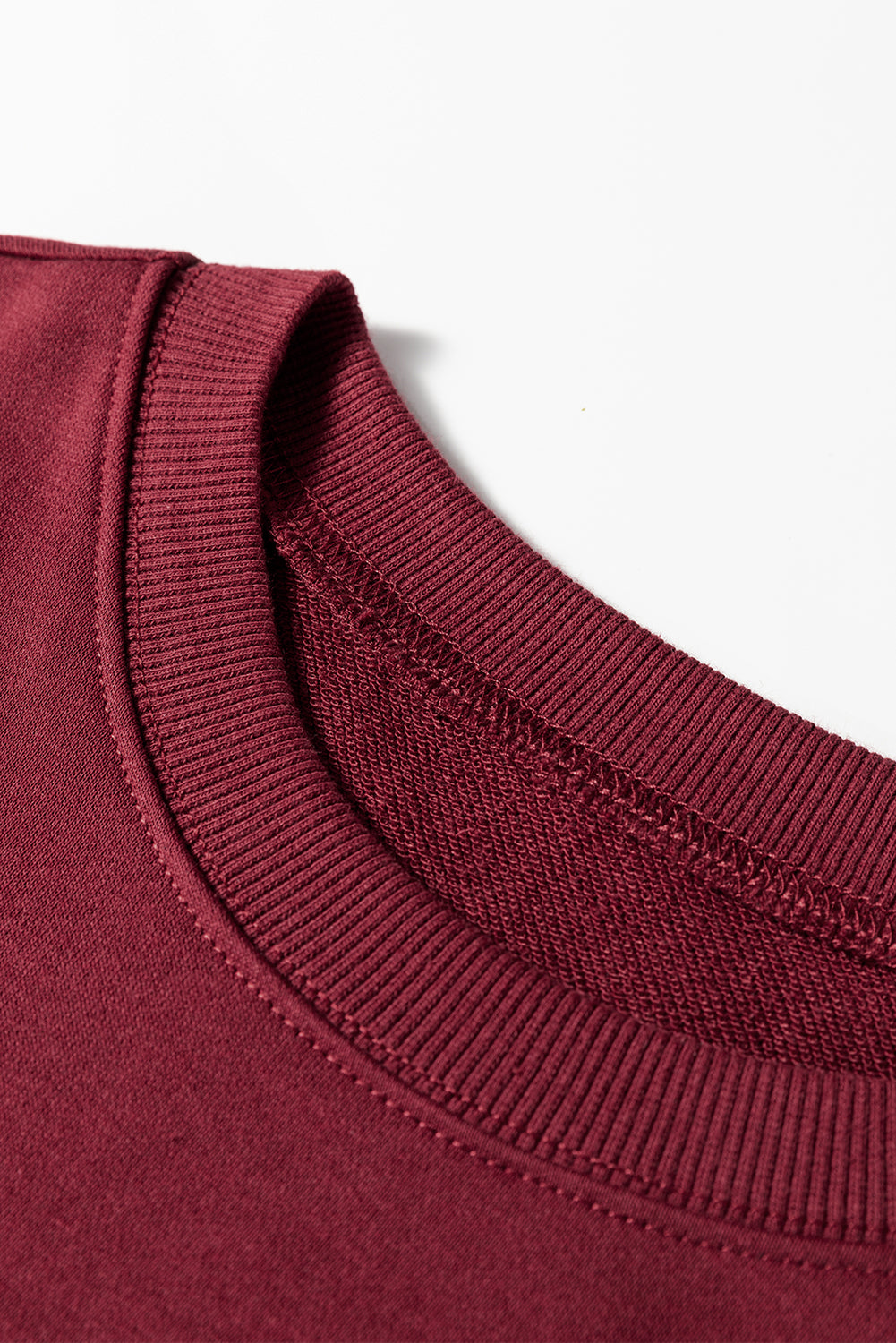 Red Dahlia Varsity Striped Detail Drop Shoulder Oversized Sweatshirt