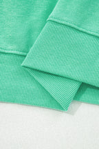 Aruba Blue Cute Halloween Ghost Embroidered Casual Sweatshirt