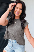 Mineral Wash Boxy Fit Cotton Tank Top