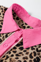 Contrast Trim Leopard Top and Pant Set