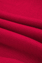 Fiery Red MERRY Letter Pattern Christmas Holiday Baggy Sweater