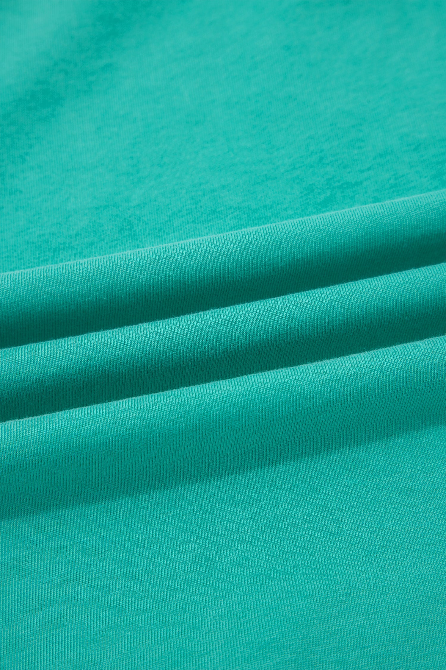 Sea Green Mineral Wash Drawstring Elastic Waist Raw Hem Loose Pants