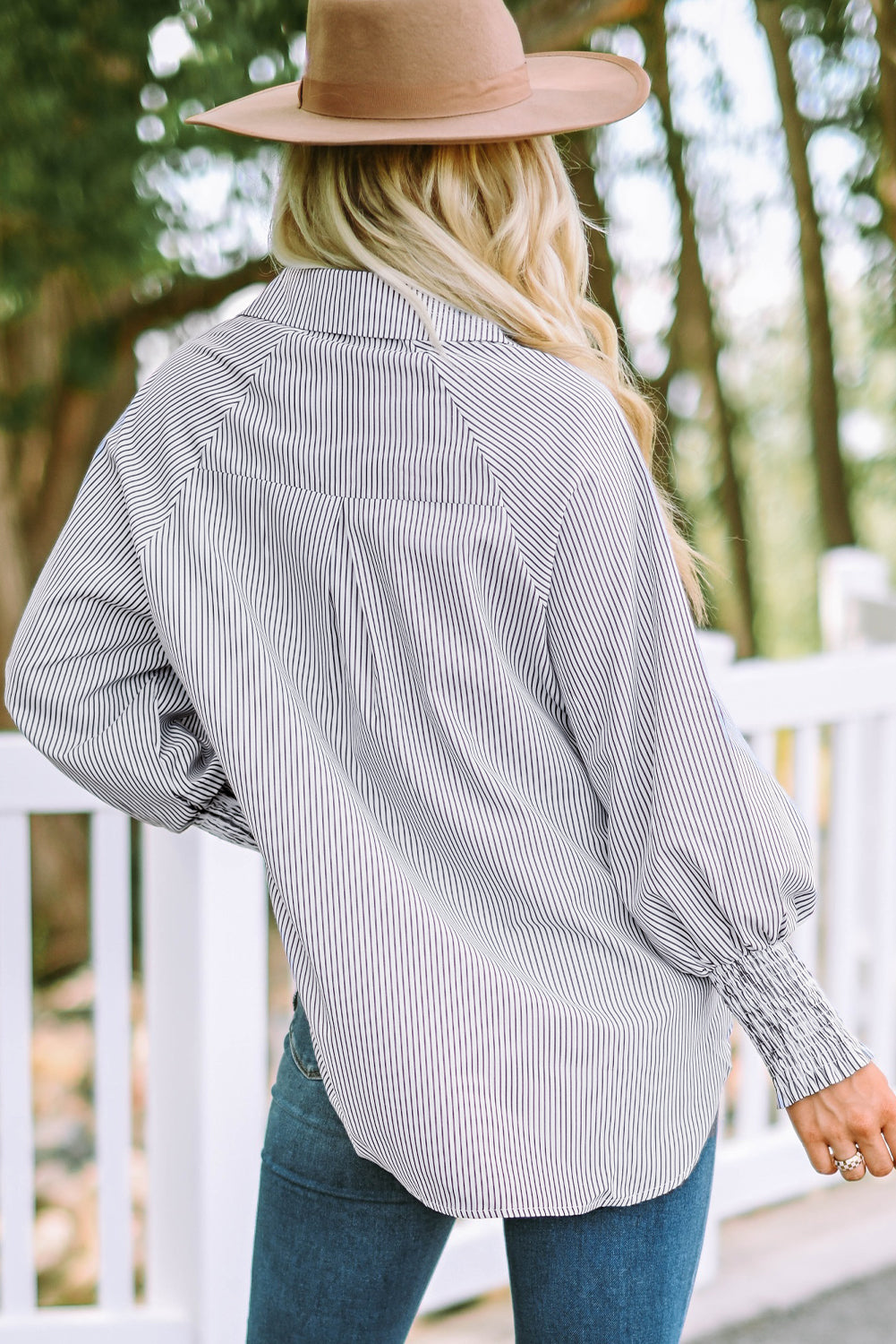 White Floral Lace Hollow-out Splicing Crinkled Shirt