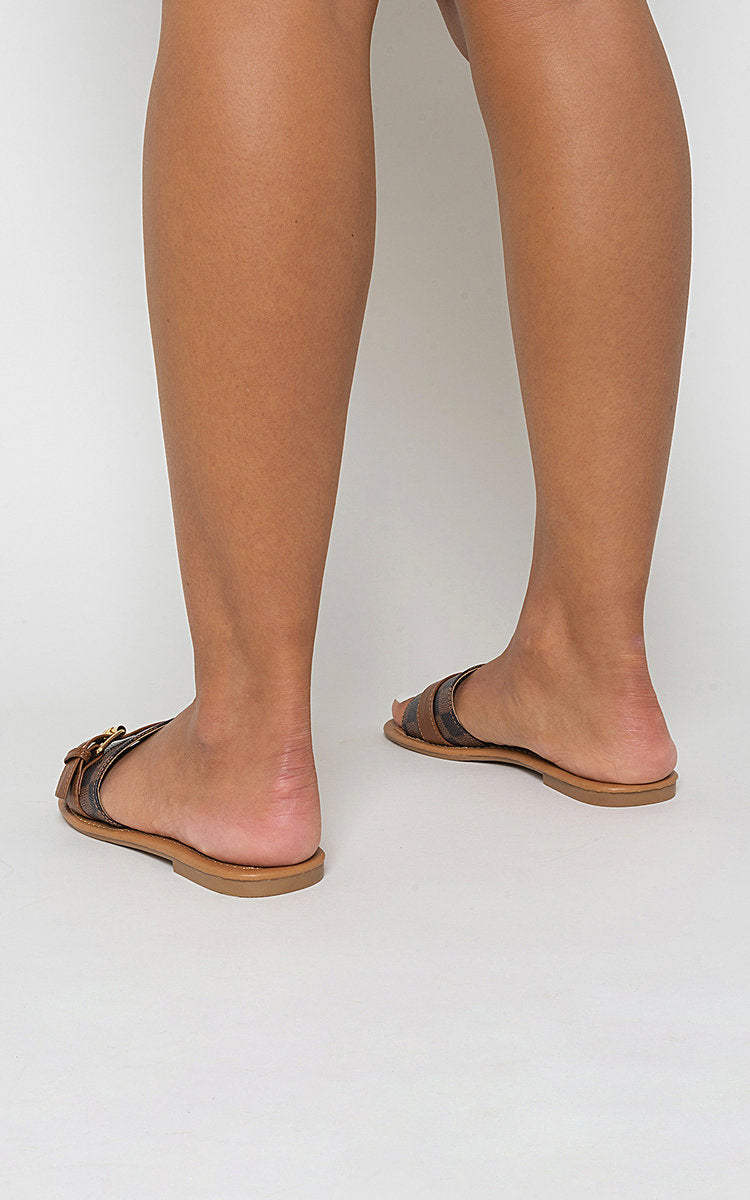 Ariah Open Toe Flat Sandals