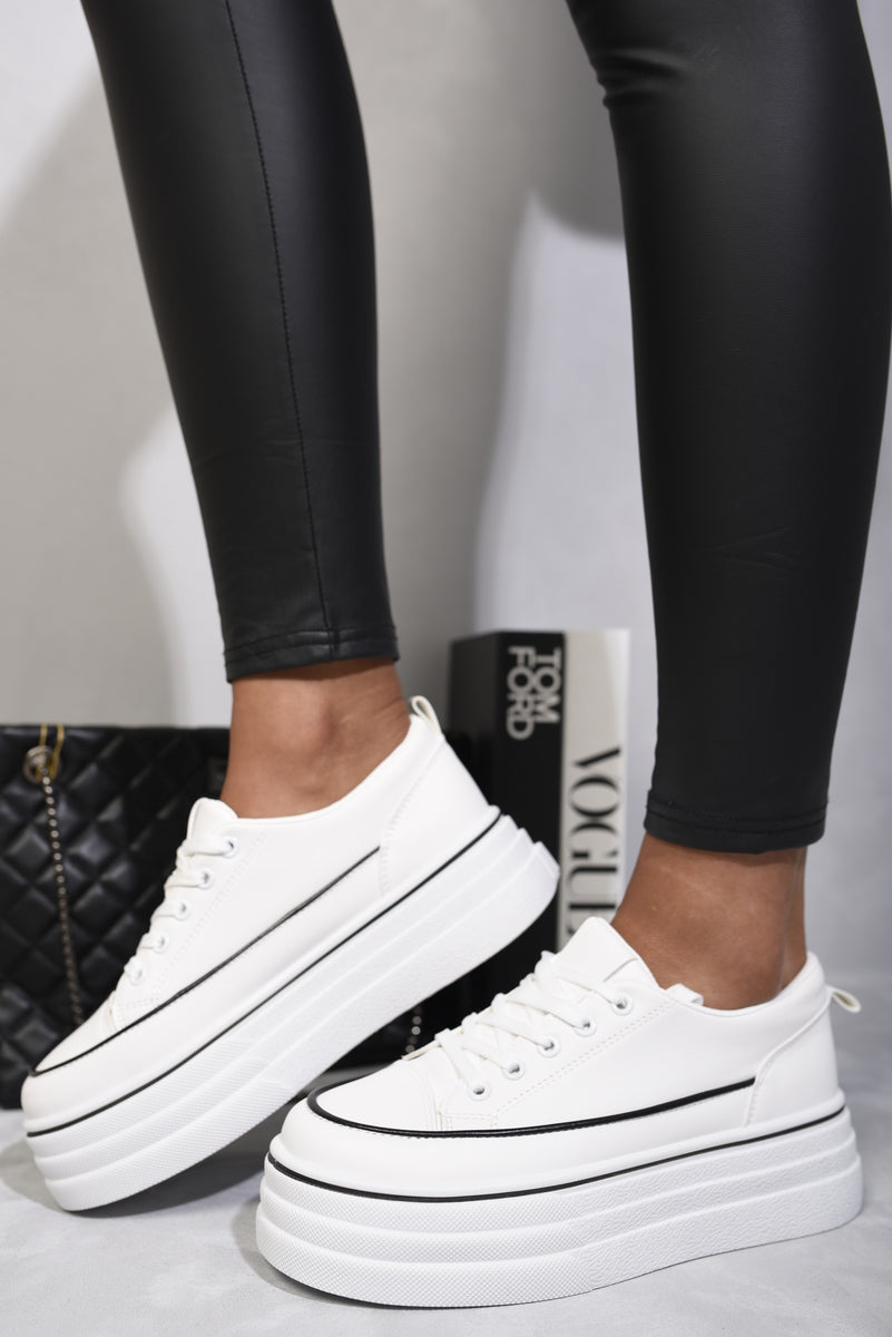 Breanna Platform Wedge Lace Up Trainers