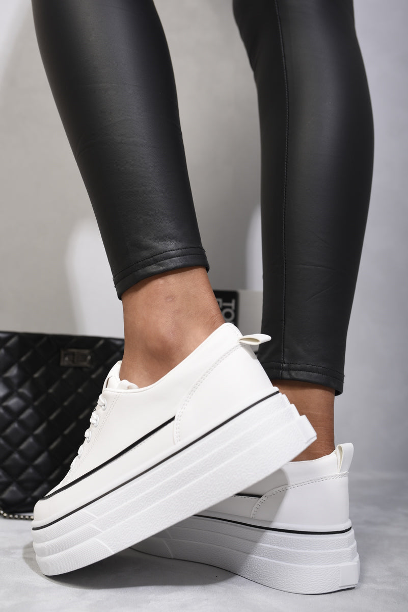 Breanna Platform Wedge Lace Up Trainers