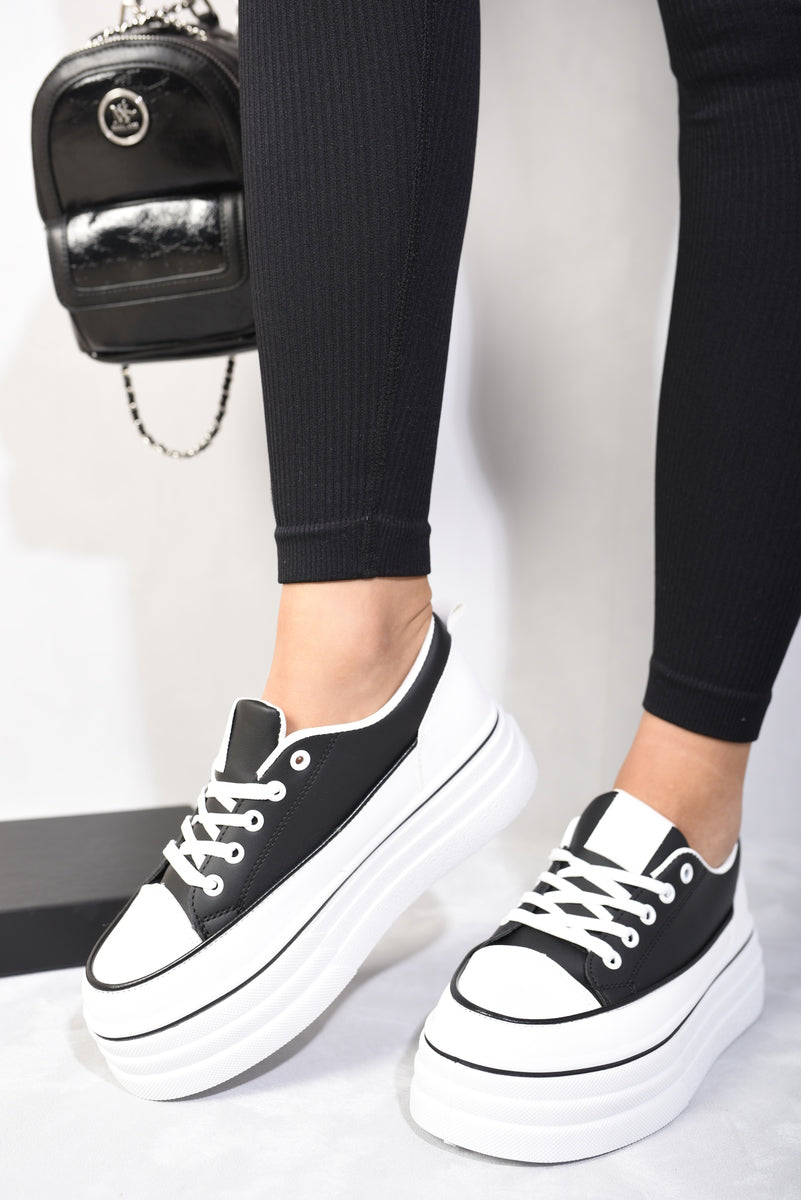 Breanna Platform Wedge Lace Up Trainers
