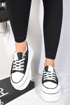 Breanna Platform Wedge Lace Up Trainers