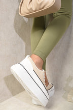 Breanna Platform Wedge Lace Up Trainers