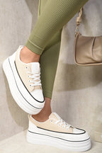 Breanna Platform Wedge Lace Up Trainers