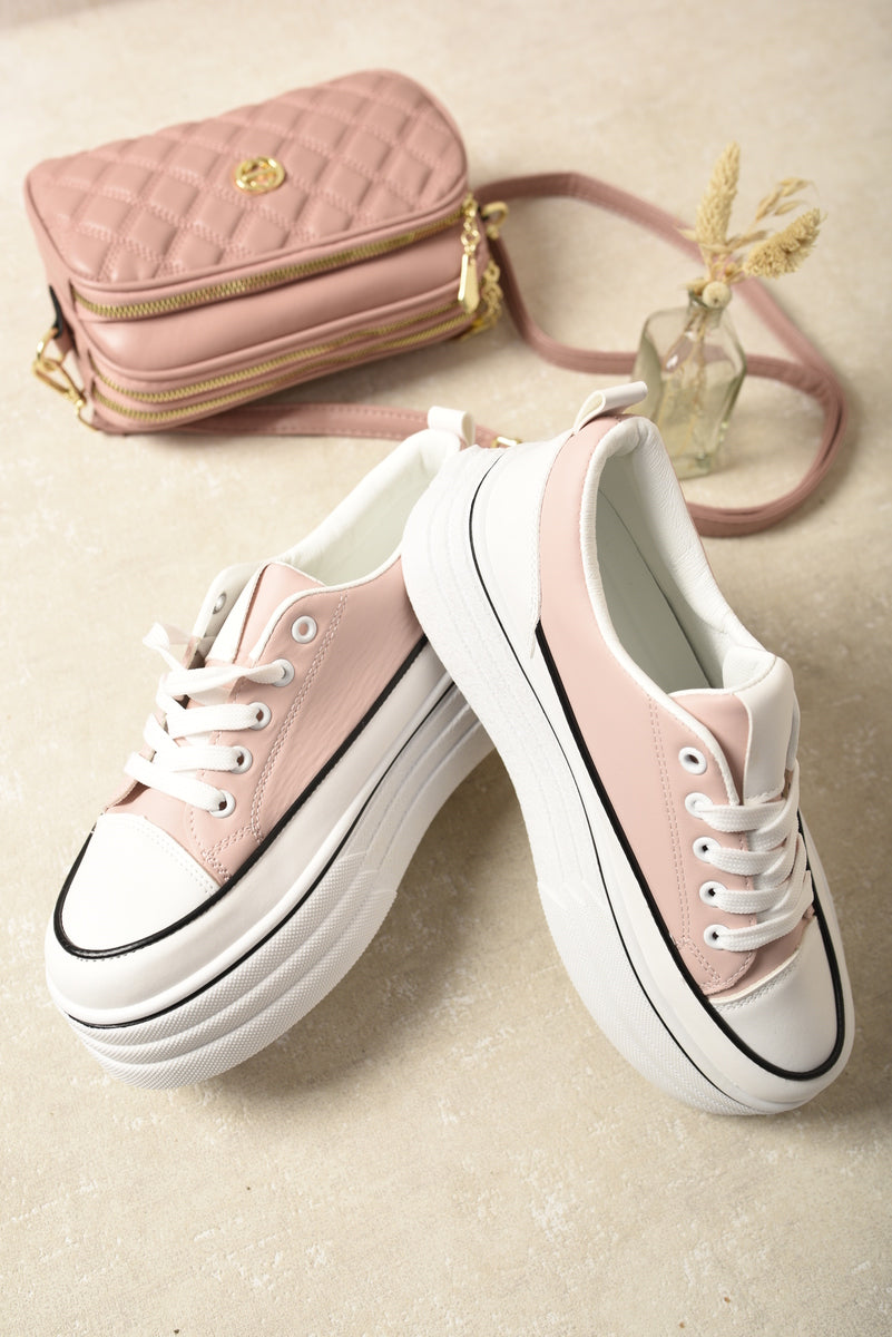 Breanna Platform Wedge Lace Up Trainers