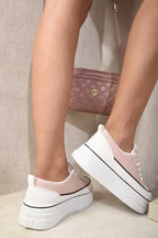 Breanna Platform Wedge Lace Up Trainers