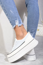 Breanna Platform Wedge Lace Up Trainers