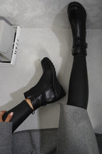 isabel Side Zip Low Wedge Chelsea Ankle Boots