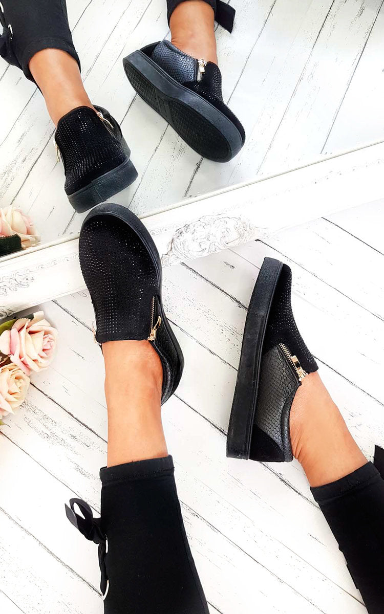 Leah Slip On Embellished Trainers
