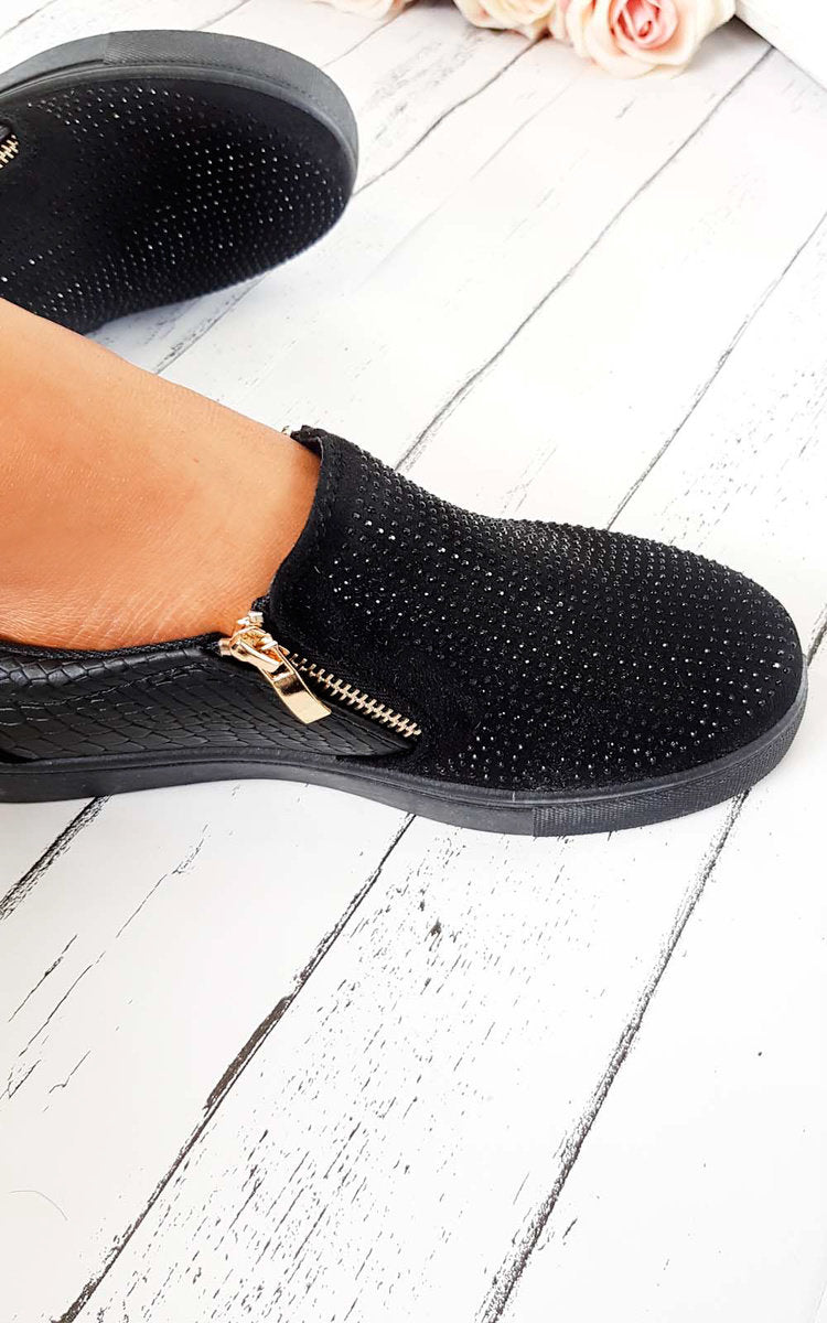 Leah Slip On Embellished Trainers