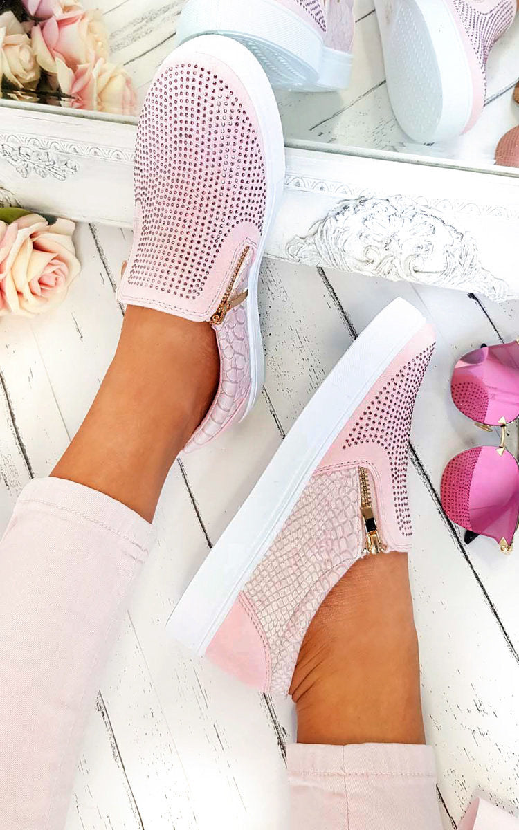 Leah Slip On Embellished Trainers