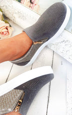 Leah Slip On Embellished Trainers