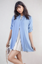 Vivian Open Front Roll Up Sleeve Cardigan