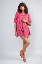 Vivian Open Front Roll Up Sleeve Cardigan