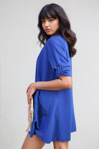 Vivian Open Front Roll Up Sleeve Cardigan